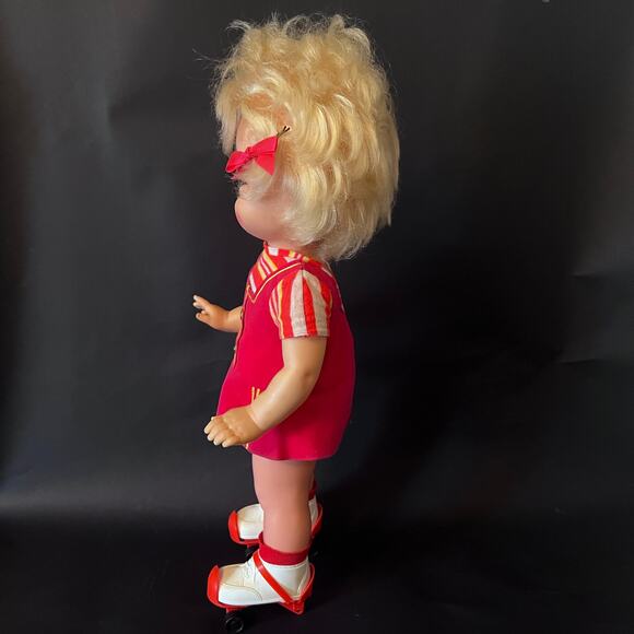 Mattel Baby First Step Doll VTG 1964 Blonde Original Outfit Skates not working - Picture 5 of 12